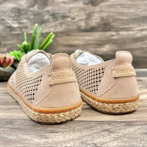 NIB Cole Haan Cloud 3Eye Espadrille Loafer Oxford Boat Shoes Perforated 8B - Picture 8 of 11